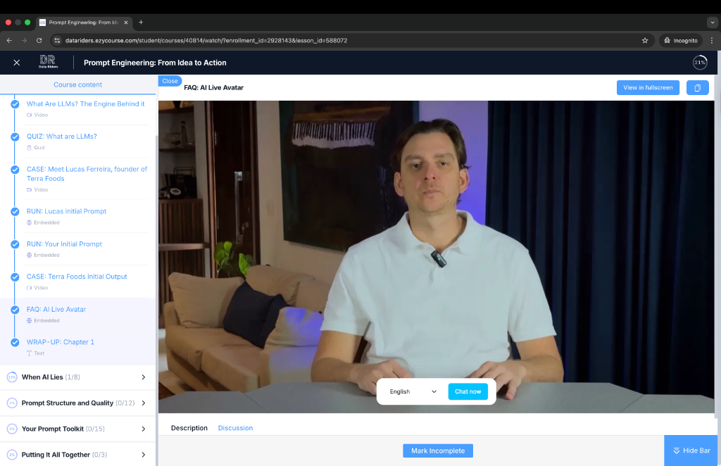 AI Avatar FAQ and Live Chat